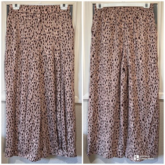 Anthropologie Isobel Cheetah Animal Print Pleated Wide Leg Pants Size Small EUC - Picture 5 of 16